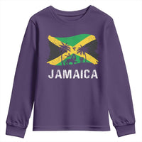 Jamaica Youth Sweatshirt Retro Vintage Jamaican Pride Flag Lion Of Judah - Wonder Print Shop