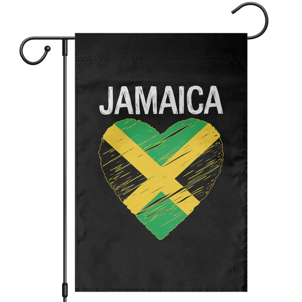 Jamaican Heart Flag Garden Flag Patriotic Jamaica Girls Proud Jamaican Roots - Wonder Print Shop