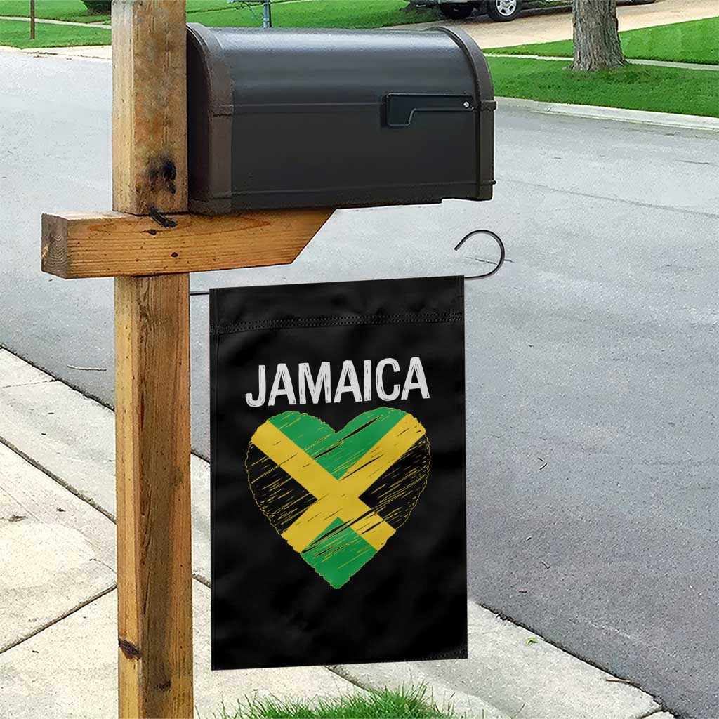 Jamaican Heart Flag Garden Flag Patriotic Jamaica Girls Proud Jamaican Roots - Wonder Print Shop