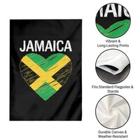 Jamaican Heart Flag Garden Flag Patriotic Jamaica Girls Proud Jamaican Roots - Wonder Print Shop