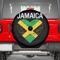 Jamaican Heart Flag Spare Tire Cover Patriotic Jamaica Girls Proud Jamaican Roots - Wonder Print Shop