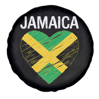 Jamaican Heart Flag Spare Tire Cover Patriotic Jamaica Girls Proud Jamaican Roots - Wonder Print Shop