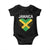 Jamaican Heart Flag Baby Onesie Patriotic Jamaica Girls Proud Jamaican Roots - Wonder Print Shop