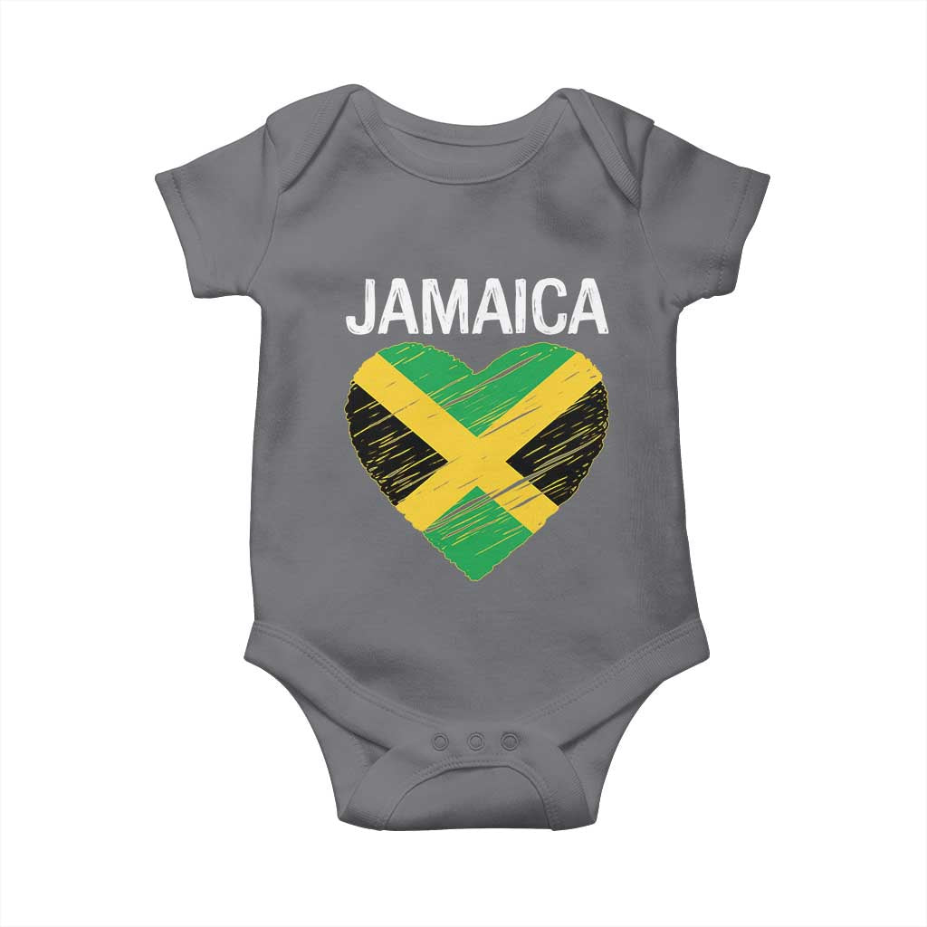 Jamaican Heart Flag Baby Onesie Patriotic Jamaica Girls Proud Jamaican Roots - Wonder Print Shop