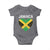 Jamaican Heart Flag Baby Onesie Patriotic Jamaica Girls Proud Jamaican Roots - Wonder Print Shop