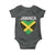 Jamaican Heart Flag Baby Onesie Patriotic Jamaica Girls Proud Jamaican Roots - Wonder Print Shop