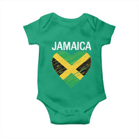 Jamaican Heart Flag Baby Onesie Patriotic Jamaica Girls Proud Jamaican Roots - Wonder Print Shop