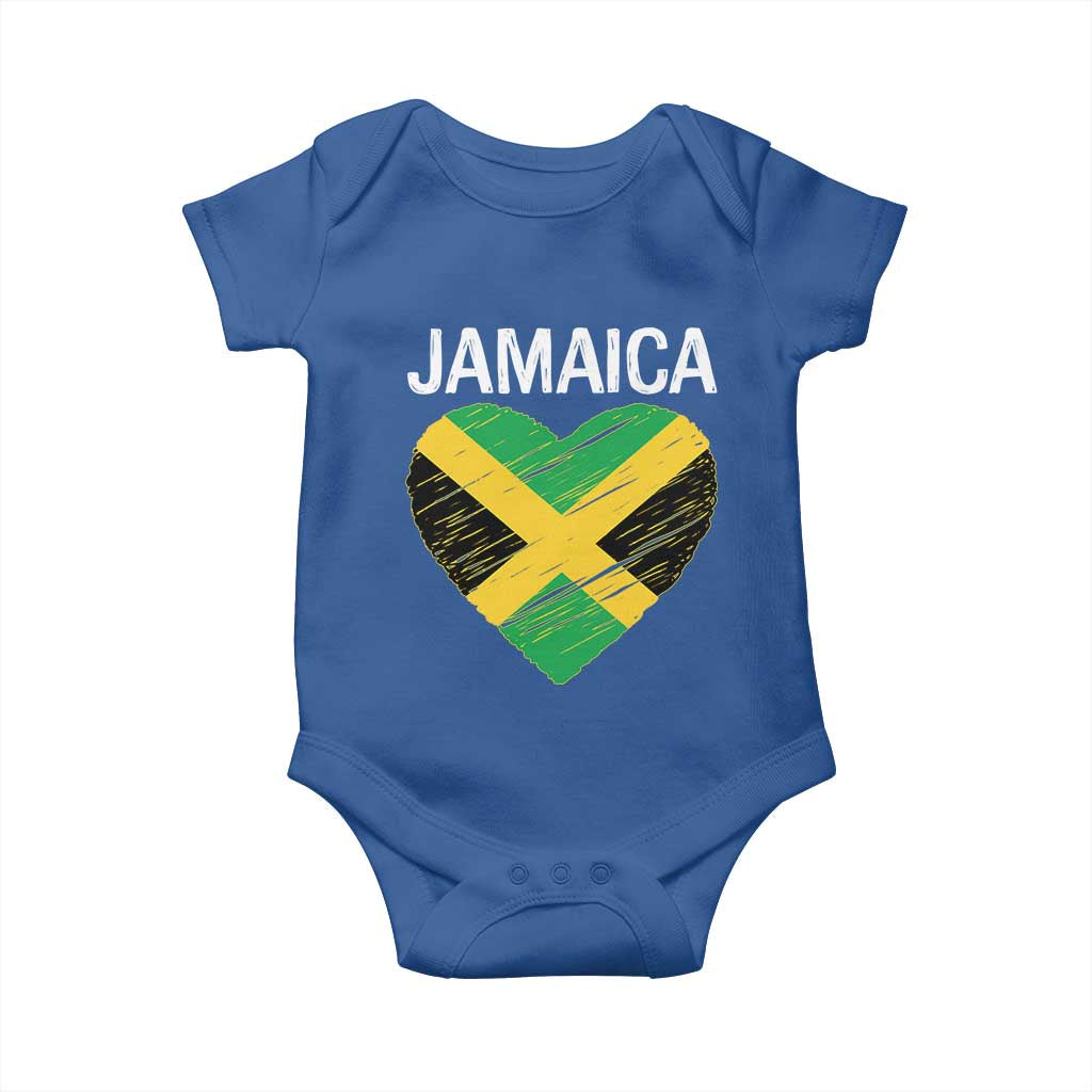 Jamaican Heart Flag Baby Onesie Patriotic Jamaica Girls Proud Jamaican Roots - Wonder Print Shop
