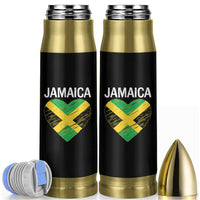 Jamaican Heart Flag Bullet Tumbler Patriotic Jamaica Girls Proud Jamaican Roots - Wonder Print Shop