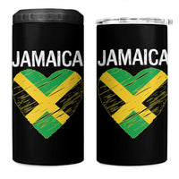Jamaican Heart Flag 4 in 1 Can Cooler Tumbler Patriotic Jamaica Girls Proud Jamaican Roots - Wonder Print Shop