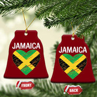 Jamaican Heart Flag Ceramic Ornament Patriotic Jamaica Girls Proud Jamaican Roots - Wonder Print Shop