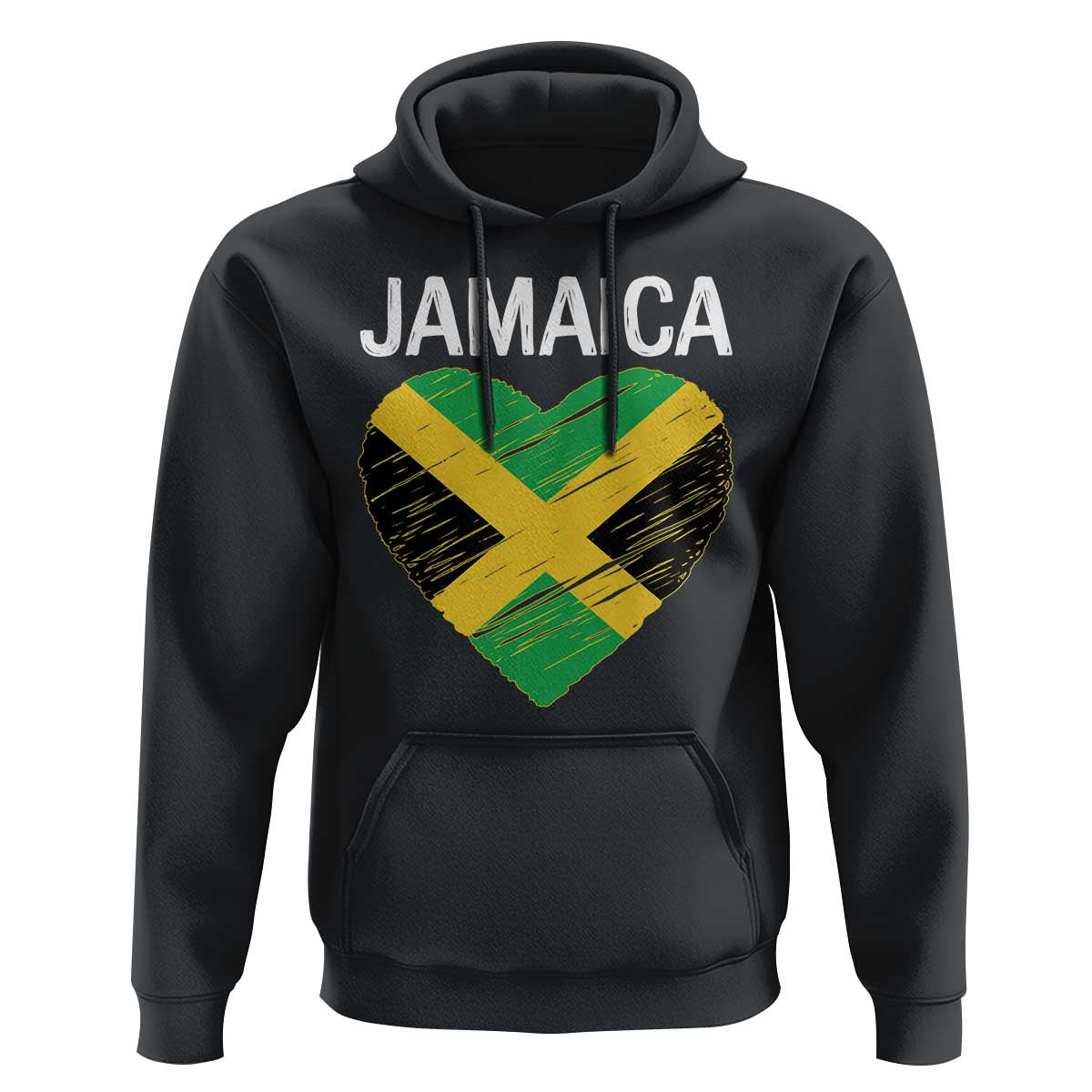 Jamaican Heart Flag Hoodie Patriotic Jamaica Girls Proud Jamaican Roots - Wonder Print Shop