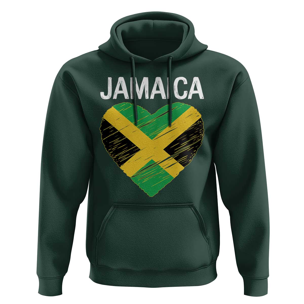 Jamaican Heart Flag Hoodie Patriotic Jamaica Girls Proud Jamaican Roots - Wonder Print Shop