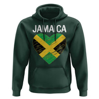 Jamaican Heart Flag Hoodie Patriotic Jamaica Girls Proud Jamaican Roots - Wonder Print Shop