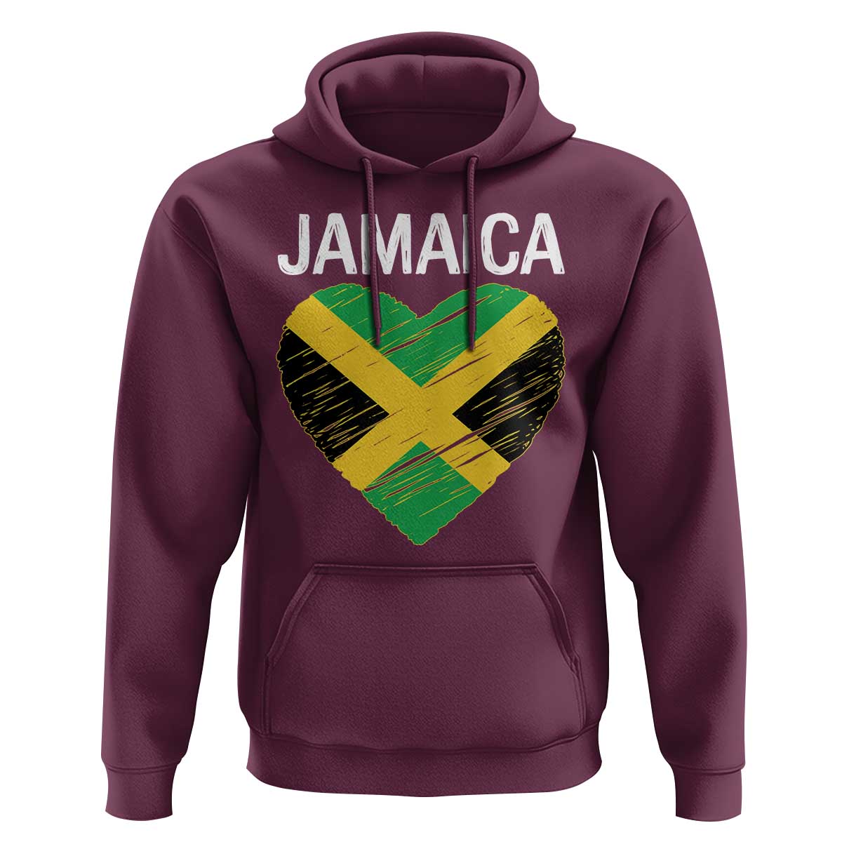 Jamaican Heart Flag Hoodie Patriotic Jamaica Girls Proud Jamaican Roots - Wonder Print Shop