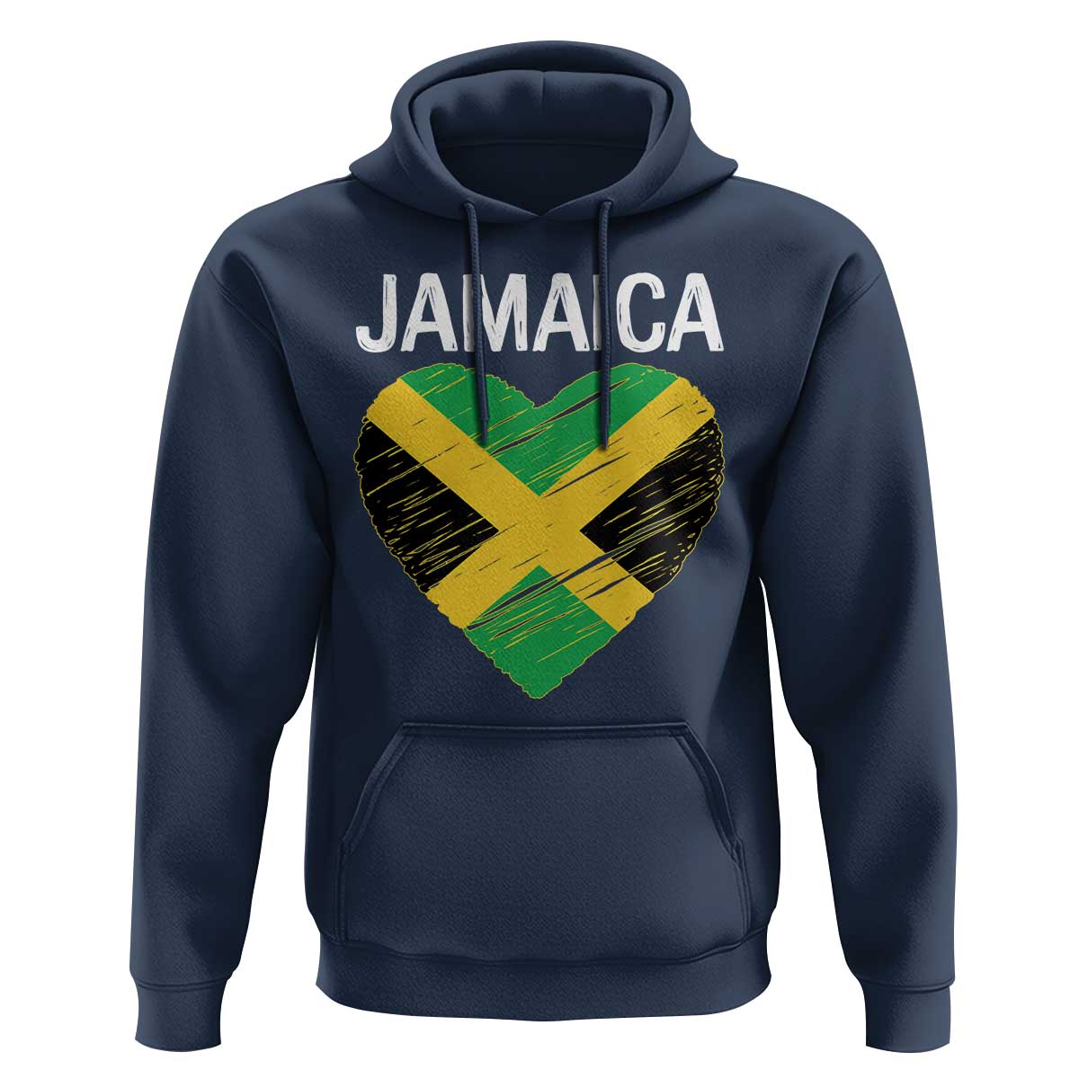Jamaican Heart Flag Hoodie Patriotic Jamaica Girls Proud Jamaican Roots - Wonder Print Shop