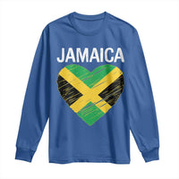 Jamaican Heart Flag Long Sleeve Shirt Patriotic Jamaica Girls Proud Jamaican Roots - Wonder Print Shop