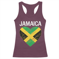 Jamaican Heart Flag Racerback Tank Top Patriotic Jamaica Girls Proud Jamaican Roots - Wonder Print Shop