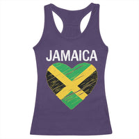 Jamaican Heart Flag Racerback Tank Top Patriotic Jamaica Girls Proud Jamaican Roots - Wonder Print Shop