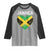 Jamaican Heart Flag Raglan Shirt Patriotic Jamaica Girls Proud Jamaican Roots - Wonder Print Shop