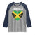 Jamaican Heart Flag Raglan Shirt Patriotic Jamaica Girls Proud Jamaican Roots - Wonder Print Shop