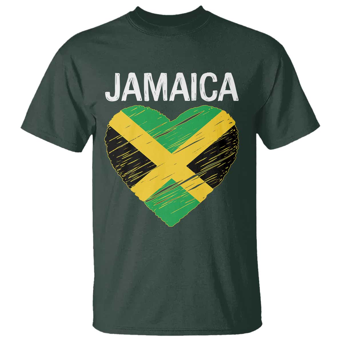 Jamaican Heart Flag T Shirt Patriotic Jamaica Girls Proud Jamaican Roots - Wonder Print Shop