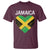 Jamaican Heart Flag T Shirt Patriotic Jamaica Girls Proud Jamaican Roots - Wonder Print Shop