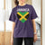 Jamaican Heart Flag T Shirt For Women Patriotic Jamaica Girls Proud Jamaican Roots - Wonder Print Shop