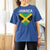 Jamaican Heart Flag T Shirt For Women Patriotic Jamaica Girls Proud Jamaican Roots - Wonder Print Shop