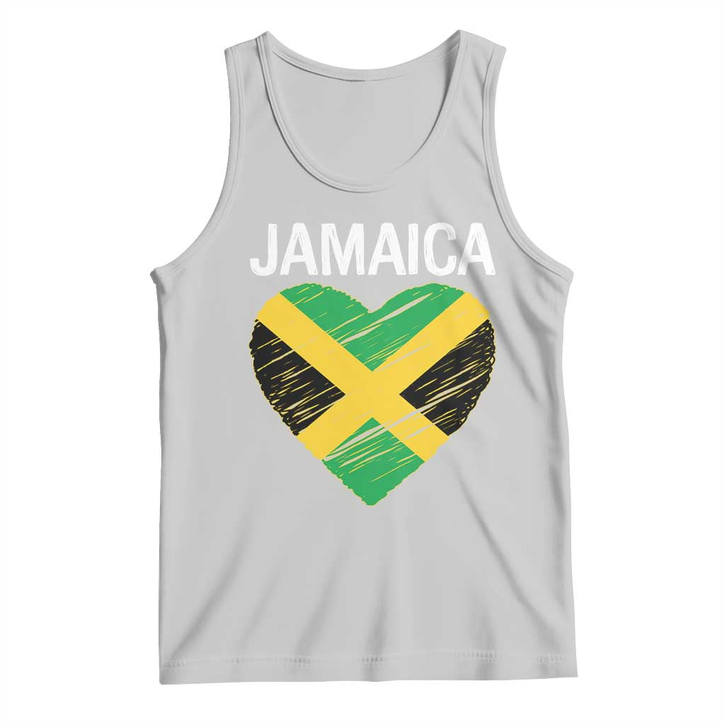 Jamaican Heart Flag Tank Top Patriotic Jamaica Girls Proud Jamaican Roots - Wonder Print Shop