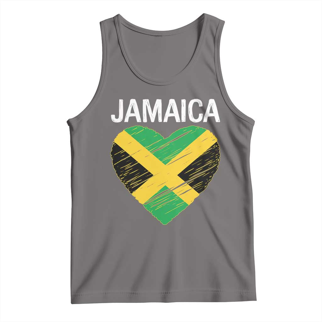 Jamaican Heart Flag Tank Top Patriotic Jamaica Girls Proud Jamaican Roots - Wonder Print Shop