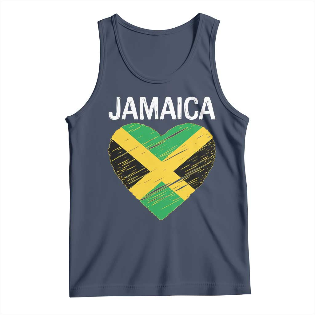 Jamaican Heart Flag Tank Top Patriotic Jamaica Girls Proud Jamaican Roots - Wonder Print Shop