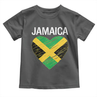 Jamaican Heart Flag Toddler T Shirt Patriotic Jamaica Girls Proud Jamaican Roots - Wonder Print Shop