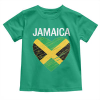 Jamaican Heart Flag Toddler T Shirt Patriotic Jamaica Girls Proud Jamaican Roots - Wonder Print Shop
