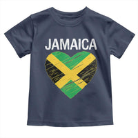 Jamaican Heart Flag Toddler T Shirt Patriotic Jamaica Girls Proud Jamaican Roots - Wonder Print Shop