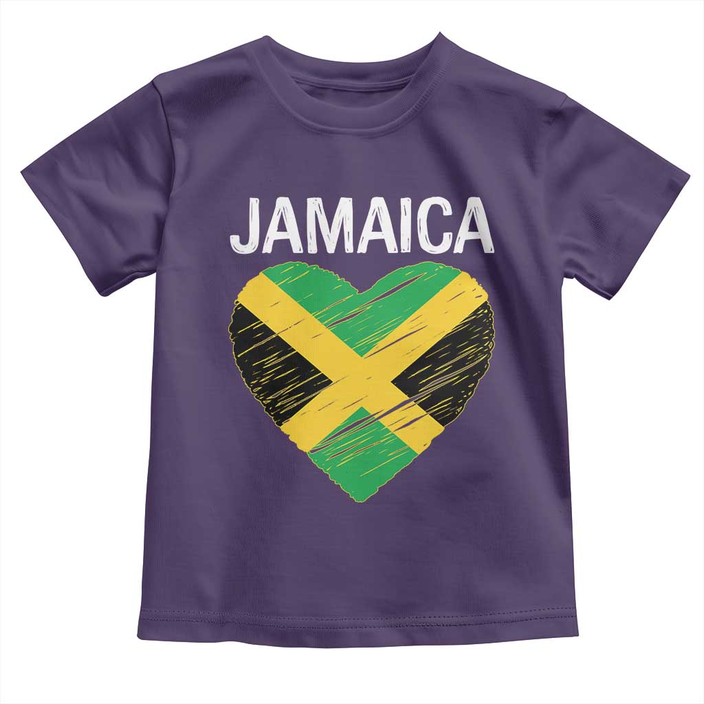 Jamaican Heart Flag Toddler T Shirt Patriotic Jamaica Girls Proud Jamaican Roots - Wonder Print Shop