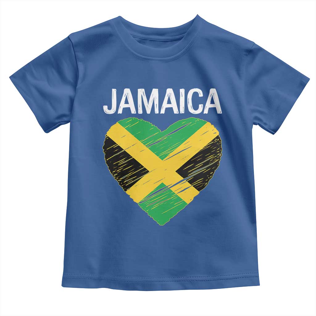 Jamaican Heart Flag Toddler T Shirt Patriotic Jamaica Girls Proud Jamaican Roots - Wonder Print Shop