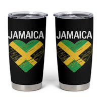 Jamaican Heart Flag Tumbler Cup Patriotic Jamaica Girls Proud Jamaican Roots - Wonder Print Shop