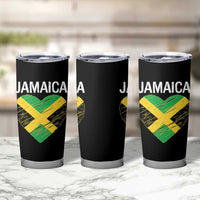 Jamaican Heart Flag Tumbler Cup Patriotic Jamaica Girls Proud Jamaican Roots - Wonder Print Shop