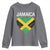 Jamaican Heart Flag Youth Sweatshirt Patriotic Jamaica Girls Proud Jamaican Roots - Wonder Print Shop