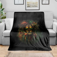 Rasta Reggae Lion Smoking Weed Throw Blanket Jamaican Reggae Music and Weed Lovers - Wonder Print Shop