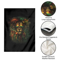 Rasta Reggae Lion Smoking Weed Garden Flag Jamaican Reggae Music and Weed Lovers - Wonder Print Shop