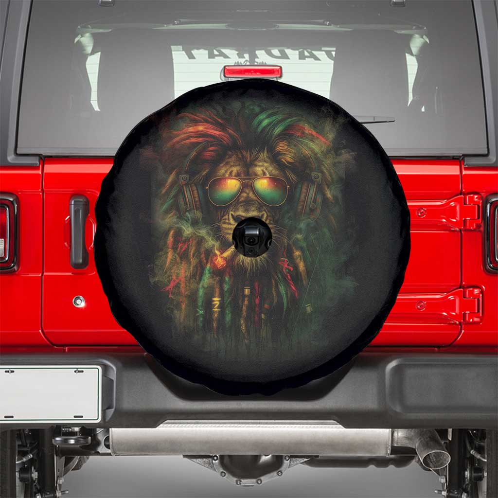 Rasta Reggae Lion Smoking Weed Spare Tire Cover Jamaican Reggae Music and Weed Lovers - Wonder Print Shop