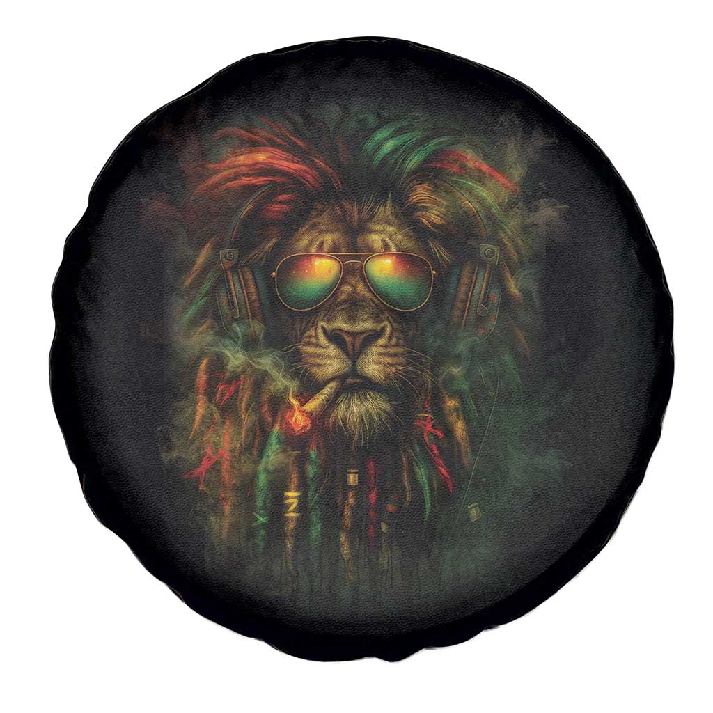 Rasta Reggae Lion Smoking Weed Spare Tire Cover Jamaican Reggae Music and Weed Lovers - Wonder Print Shop