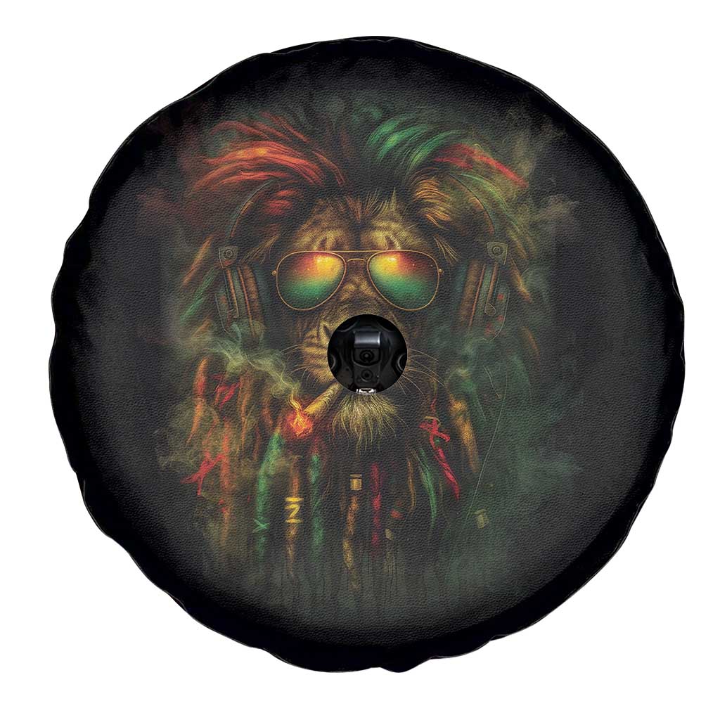 Rasta Reggae Lion Smoking Weed Spare Tire Cover Jamaican Reggae Music and Weed Lovers - Wonder Print Shop