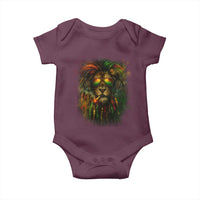 Rasta Reggae Lion Smoking Weed Baby Onesie Jamaican Reggae Music and Weed Lovers - Wonder Print Shop