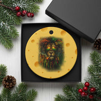 Rasta Reggae Lion Smoking Weed Ceramic Ornament Jamaican Reggae Music and Weed Lovers - Wonder Print Shop