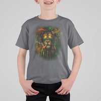 Rasta Reggae Lion Smoking Weed T Shirt For Kid Jamaican Reggae Music and Weed Lovers - Wonder Print Shop