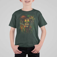 Rasta Reggae Lion Smoking Weed T Shirt For Kid Jamaican Reggae Music and Weed Lovers - Wonder Print Shop