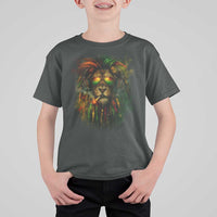 Rasta Reggae Lion Smoking Weed T Shirt For Kid Jamaican Reggae Music and Weed Lovers - Wonder Print Shop